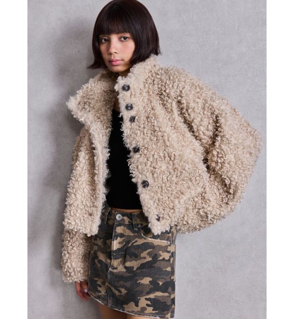 GYDA「プードルフェイクファーコート」|ダウン|