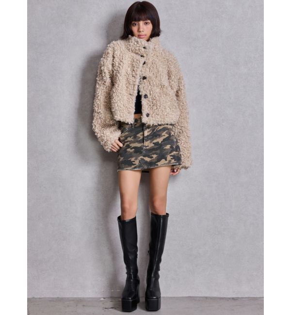 GYDA「プードルフェイクファーコート」|ダウン|