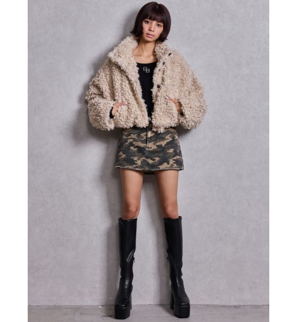 GYDA「プードルフェイクファーコート」|ダウン|