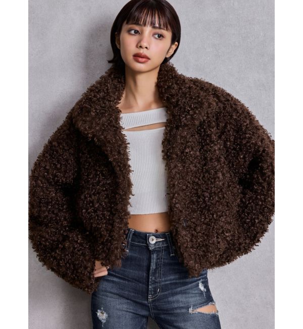 GYDA「プードルフェイクファーコート」|ダウン|