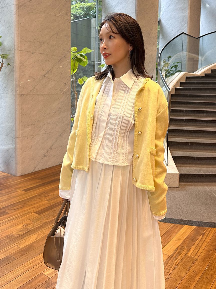 Mila Owen「ピンタックデザインクロップドドレスシャツ」|シャツ・ブラウス|