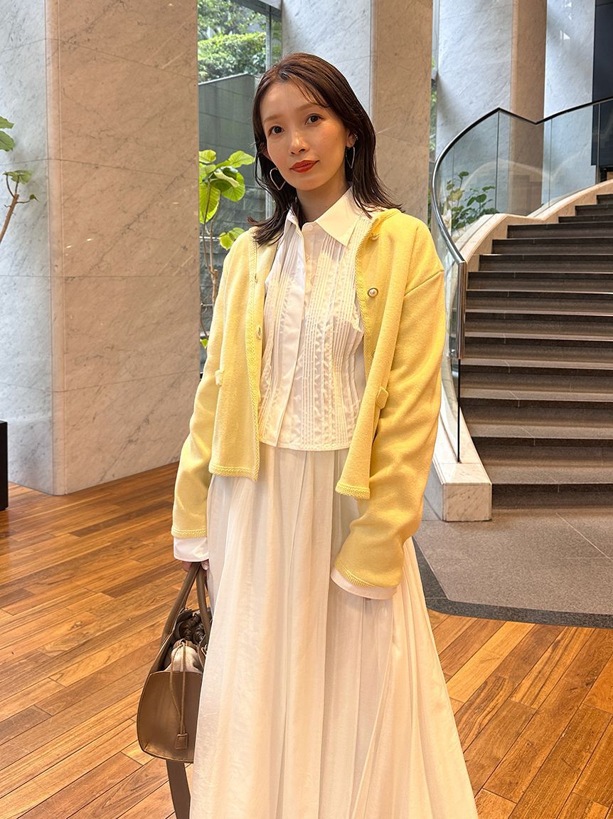 Mila Owen「ピンタックデザインクロップドドレスシャツ」|シャツ・ブラウス|