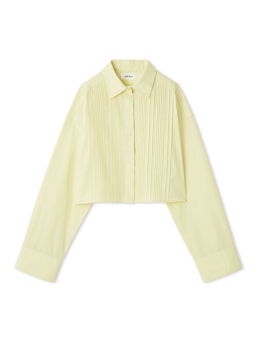 Mila Owen「ピンタックデザインクロップドドレスシャツ」|シャツ・ブラウス|YEL