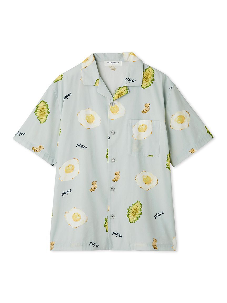 GELATO PIQUE HOMME「【HOMME】サニーサイドエッグ総柄シャツ」|シャツ・ブラウス|LBLU