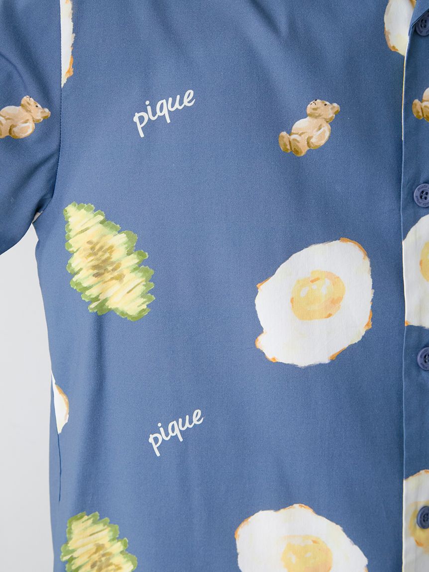 GELATO PIQUE HOMME「【HOMME】サニーサイドエッグ総柄シャツ」|シャツ・ブラウス|