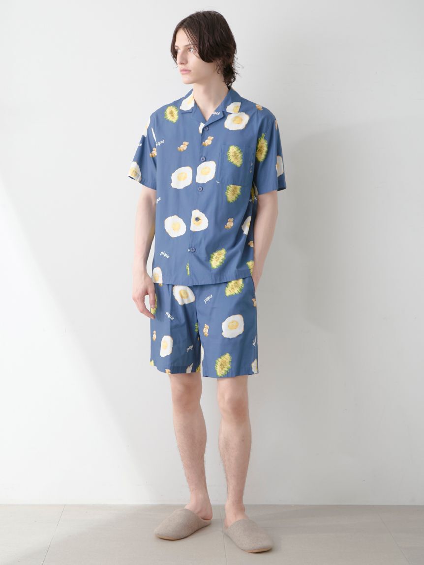 GELATO PIQUE HOMME「【HOMME】サニーサイドエッグ総柄シャツ」|シャツ・ブラウス|