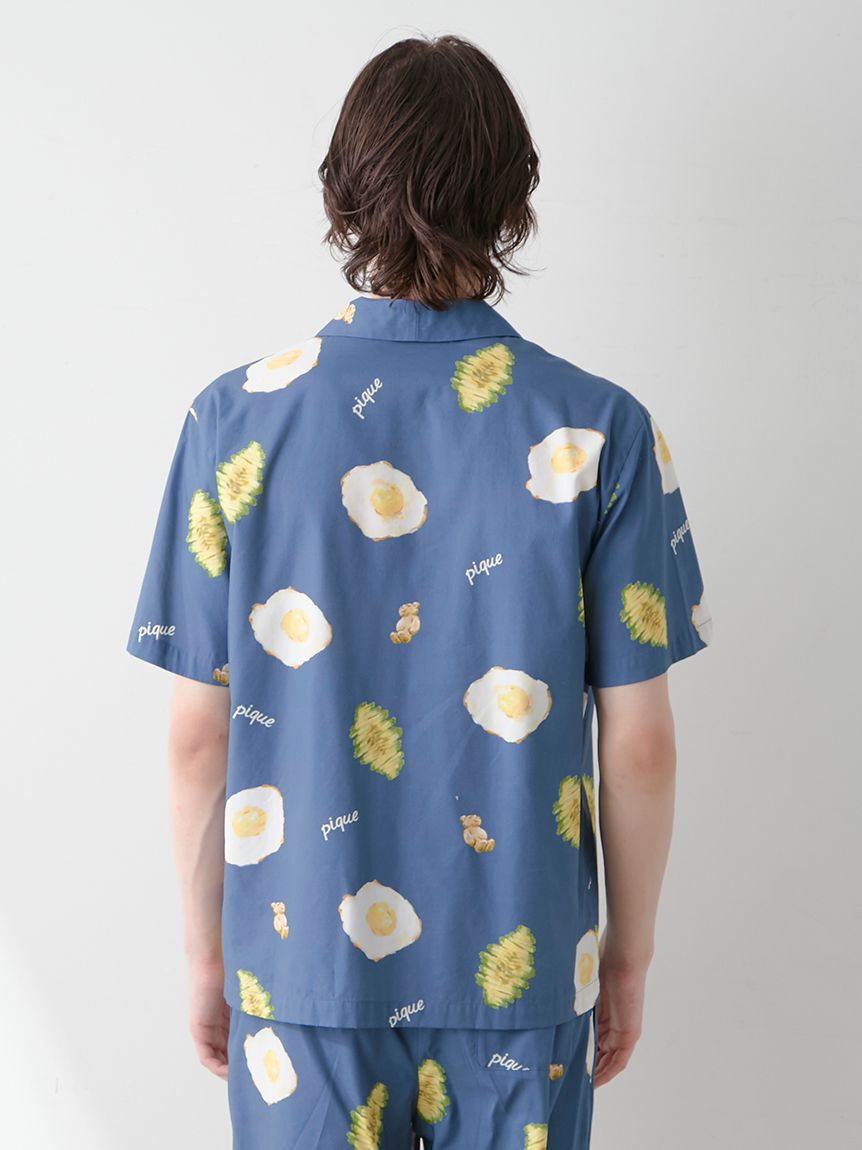 GELATO PIQUE HOMME「【HOMME】サニーサイドエッグ総柄シャツ」|シャツ・ブラウス|