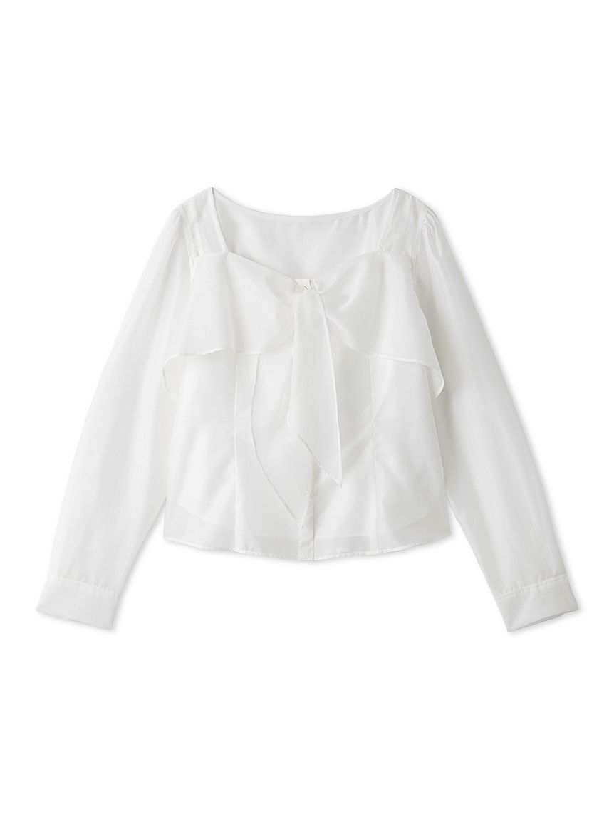 CELFORD「ノット付きシアーブラウス」|シャツ・ブラウス|OWHT