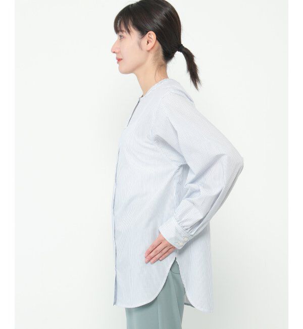 ikka「前後2WAYバンドカラーシャツ」|シャツ・ブラウス|