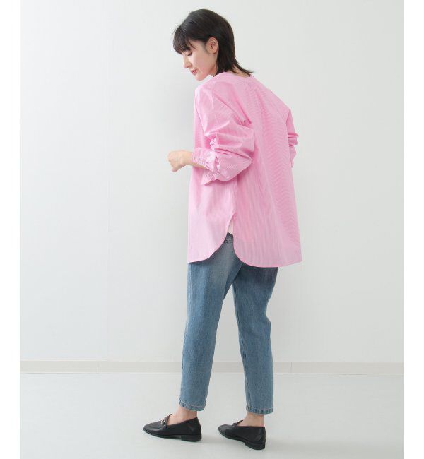 ikka「前後2WAYバンドカラーシャツ」|シャツ・ブラウス|