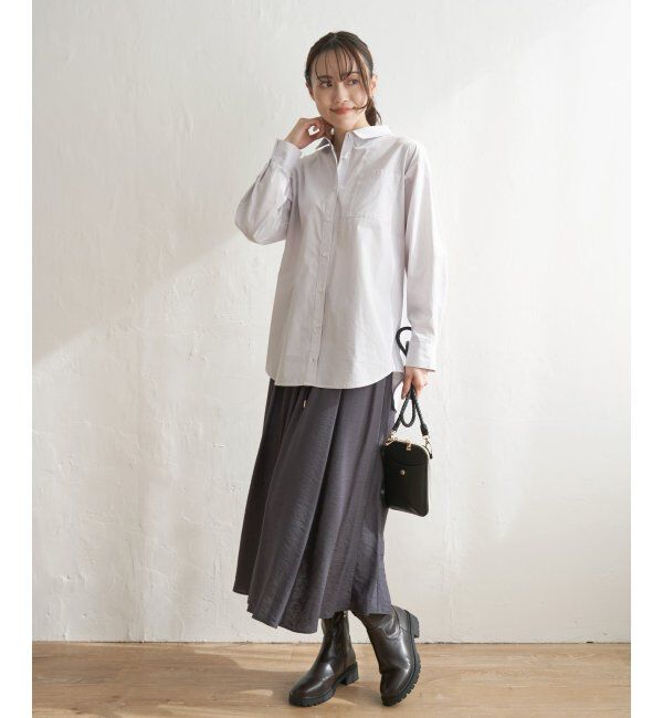 ikka「ストライプ長袖シャツ」|シャツ・ブラウス|