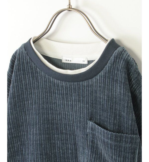 ikka kids「カットコールポケ付きレイヤープルオーバー（120~160cm）」|Tシャツ・カットソー|