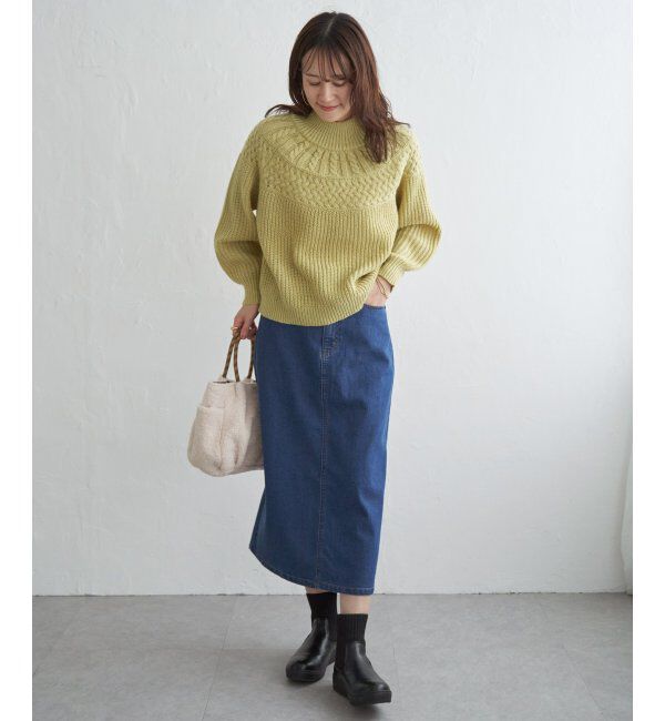 ikka「求心編みニットプルオーバー」|プルオーバー|
