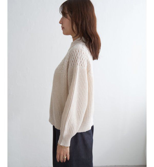 ikka「求心編みニットプルオーバー」|プルオーバー|