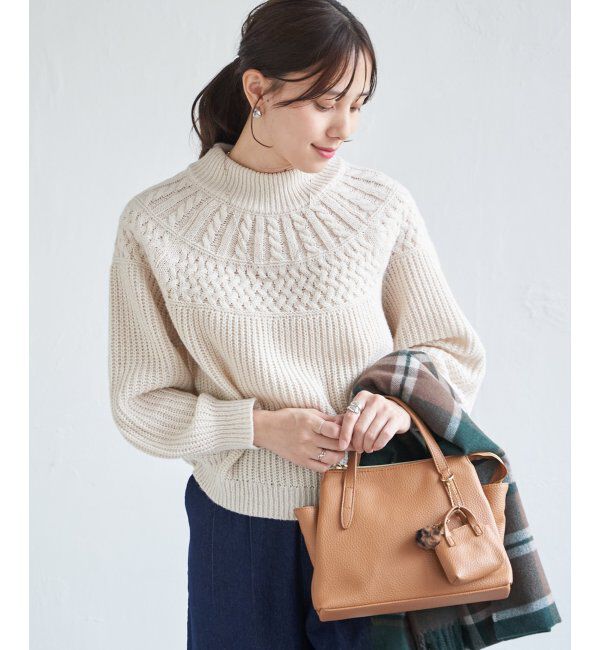 ikka「求心編みニットプルオーバー」|プルオーバー|