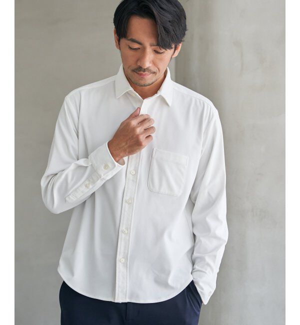 IKKA LOUNGE「GOKU楽ワークワッフルスイスカラーシャツ」|シャツ・ブラウス|