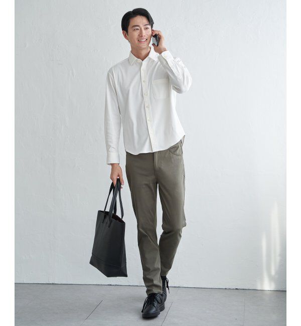 IKKA LOUNGE「GOKU楽ワークワッフルスイスカラーシャツ」|シャツ・ブラウス|