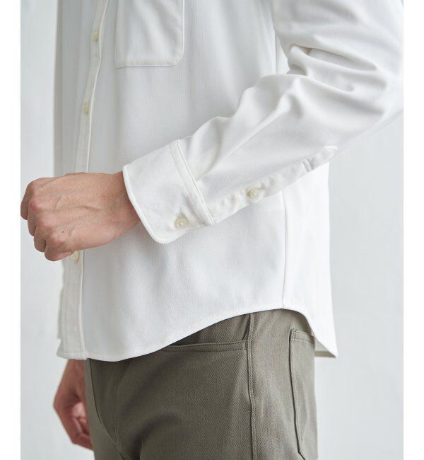 IKKA LOUNGE「GOKU楽ワークワッフルスイスカラーシャツ」|シャツ・ブラウス|