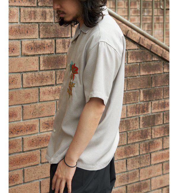 VENCE share style「フラワー刺繍半袖シャツ」|シャツ・ブラウス|