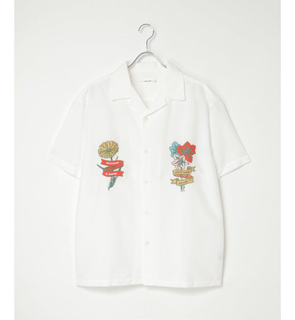 VENCE share style「フラワー刺繍半袖シャツ」|シャツ・ブラウス|