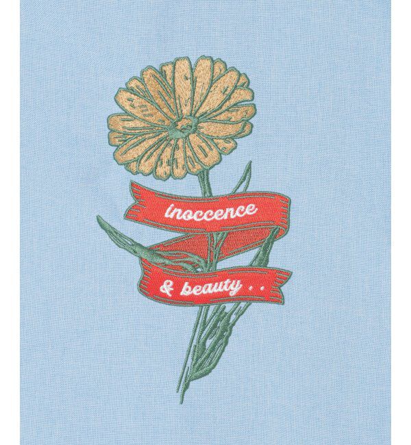 VENCE share style「フラワー刺繍半袖シャツ」|シャツ・ブラウス|