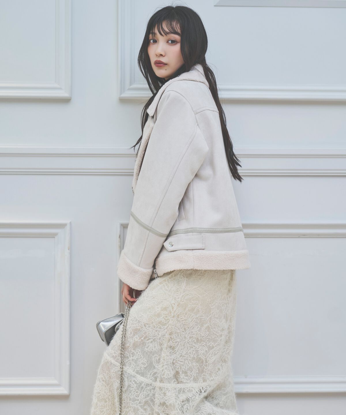 アンドクチュール「へアリーレースマーメイドスカート」|フレア|