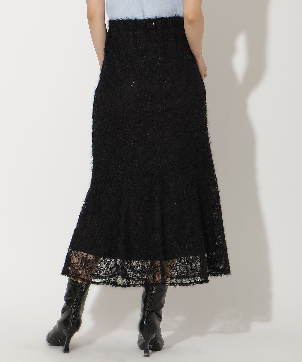 アンドクチュール「へアリーレースマーメイドスカート」|フレア|