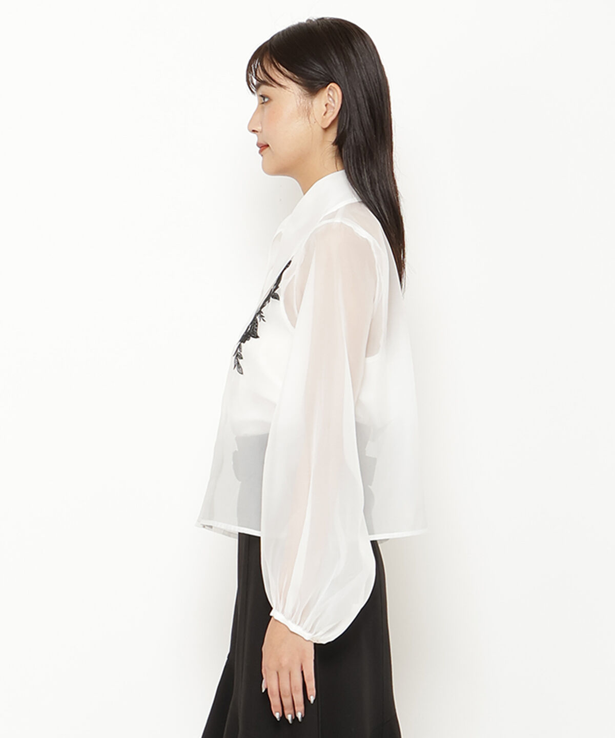 REDYAZEL「エンブロイダリーオーガンジーブラウス」|シャツ・ブラウス|