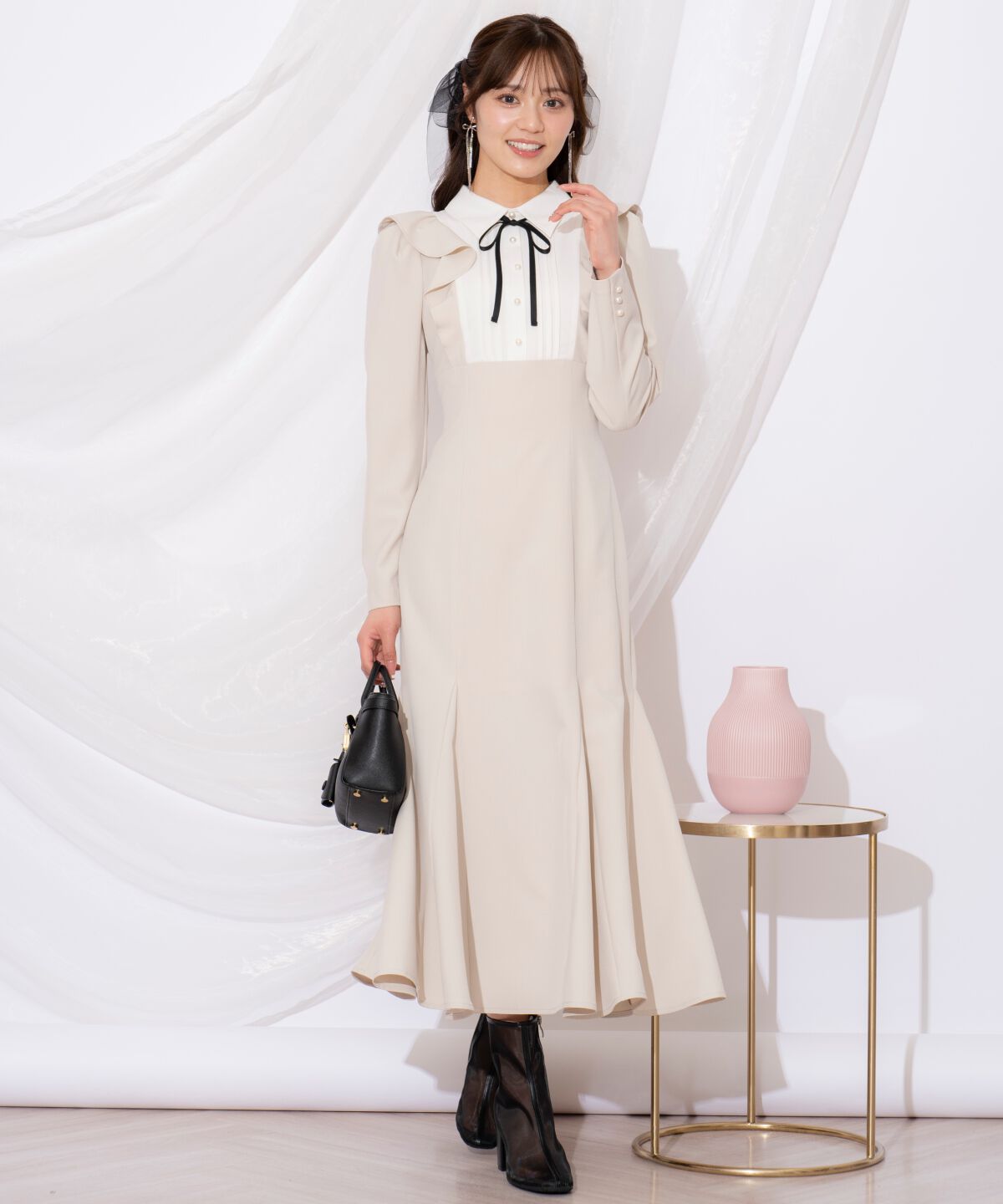 WILLSELECTION「配色ヨークマーメイドワンピース」|ワンピース|