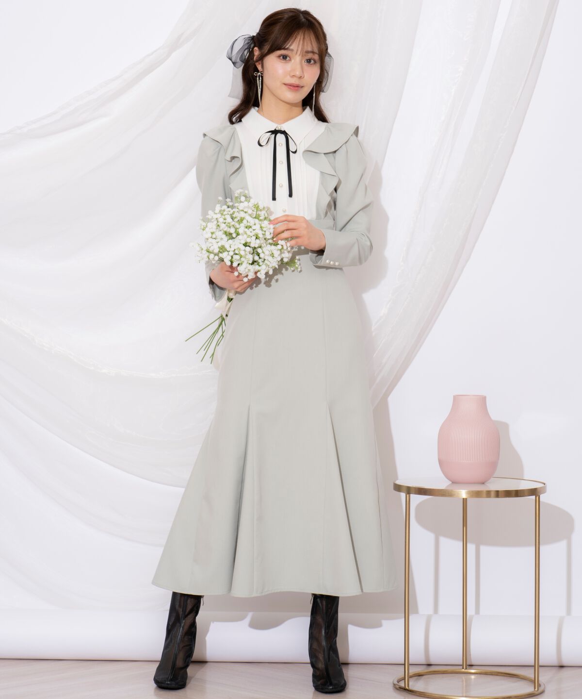 WILLSELECTION「配色ヨークマーメイドワンピース」|ワンピース|