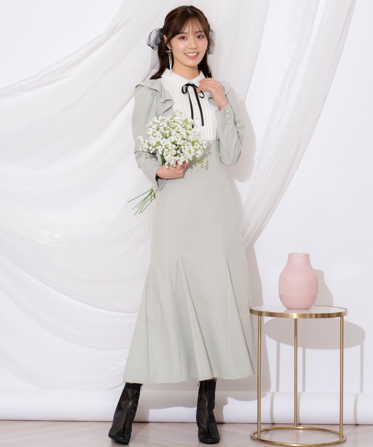 WILLSELECTION「配色ヨークマーメイドワンピース」|ワンピース|