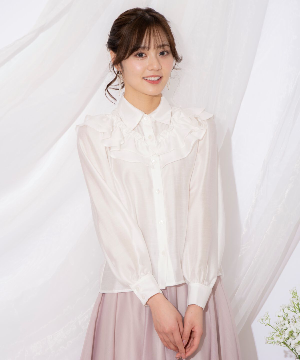 WILLSELECTION「ギャザーフリルボウタイブラウス」|シャツ・ブラウス|