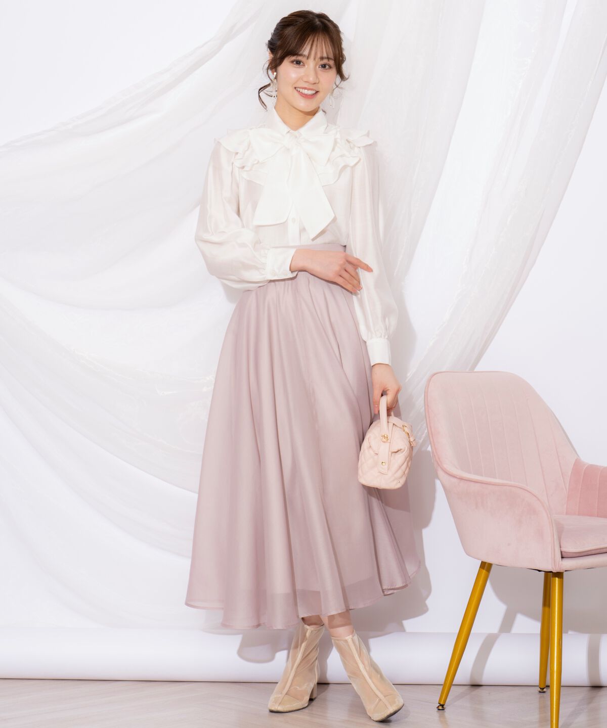 WILLSELECTION「ギャザーフリルボウタイブラウス」|シャツ・ブラウス|