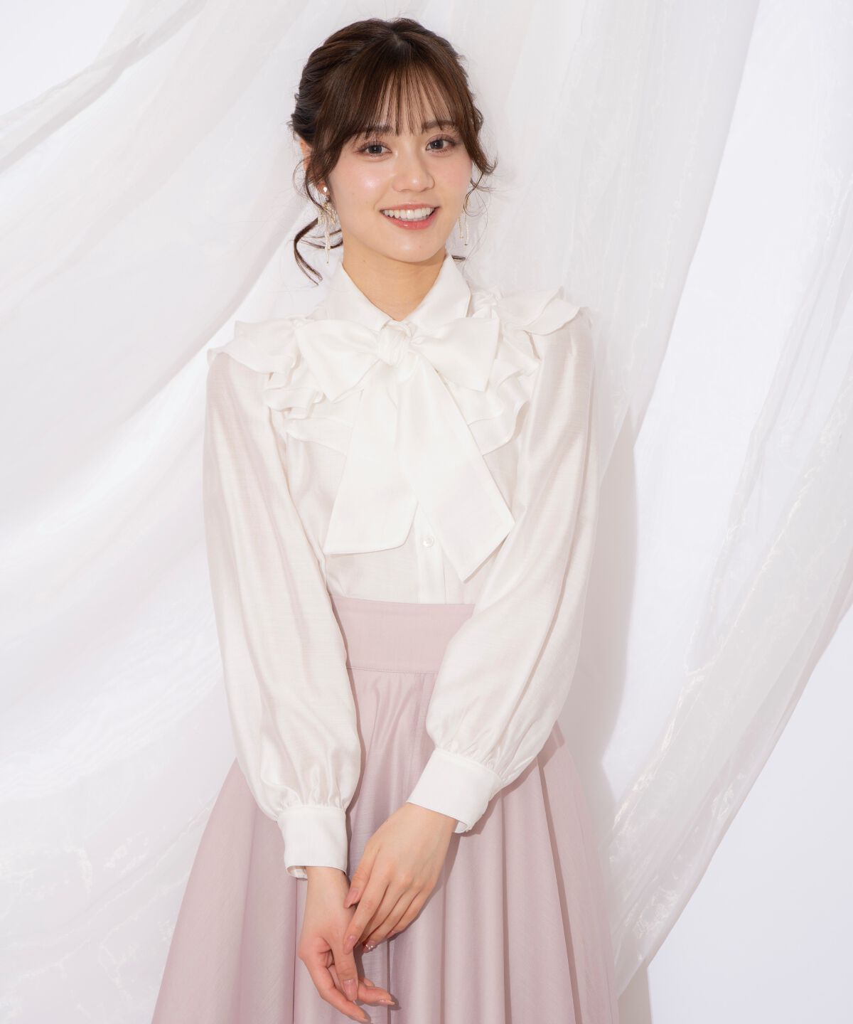 WILLSELECTION「ギャザーフリルボウタイブラウス」|シャツ・ブラウス|