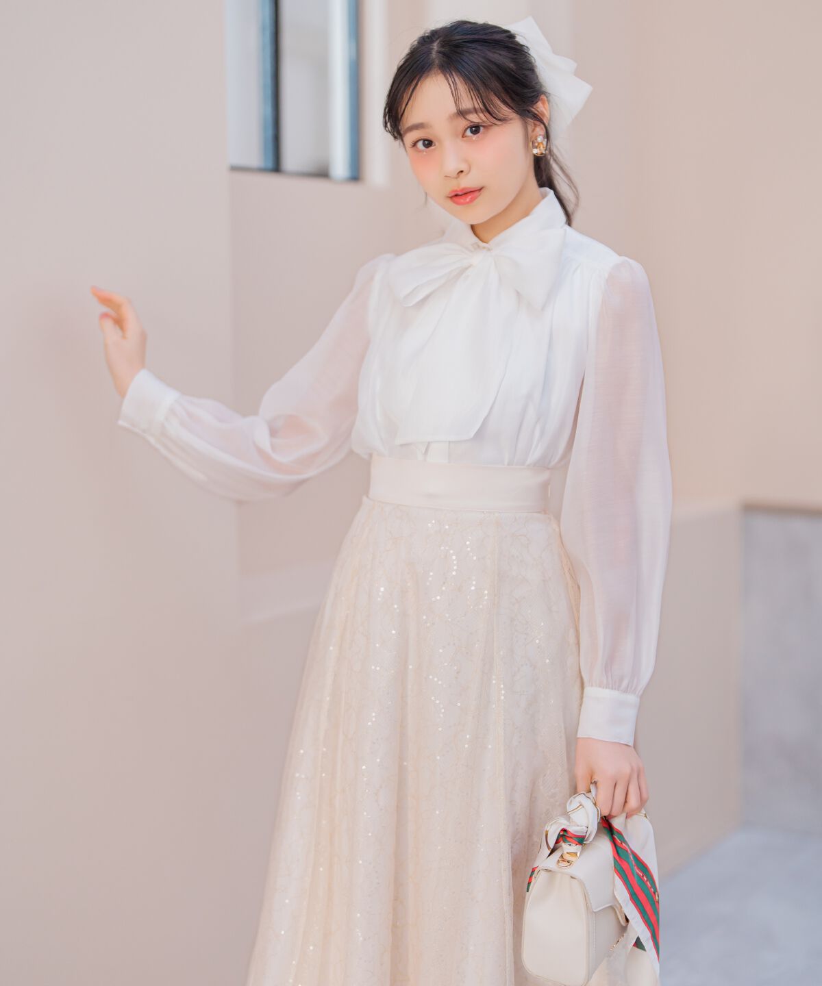 WILLSELECTION「スパンコール付きチュールスカート」|フレア|