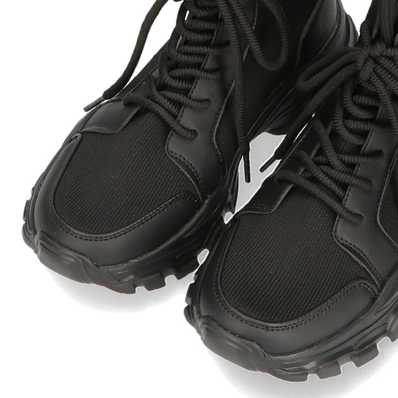 ORiental TRaffic「トラックソールレースアップニットブーツ/31438」|ショートブーツ|