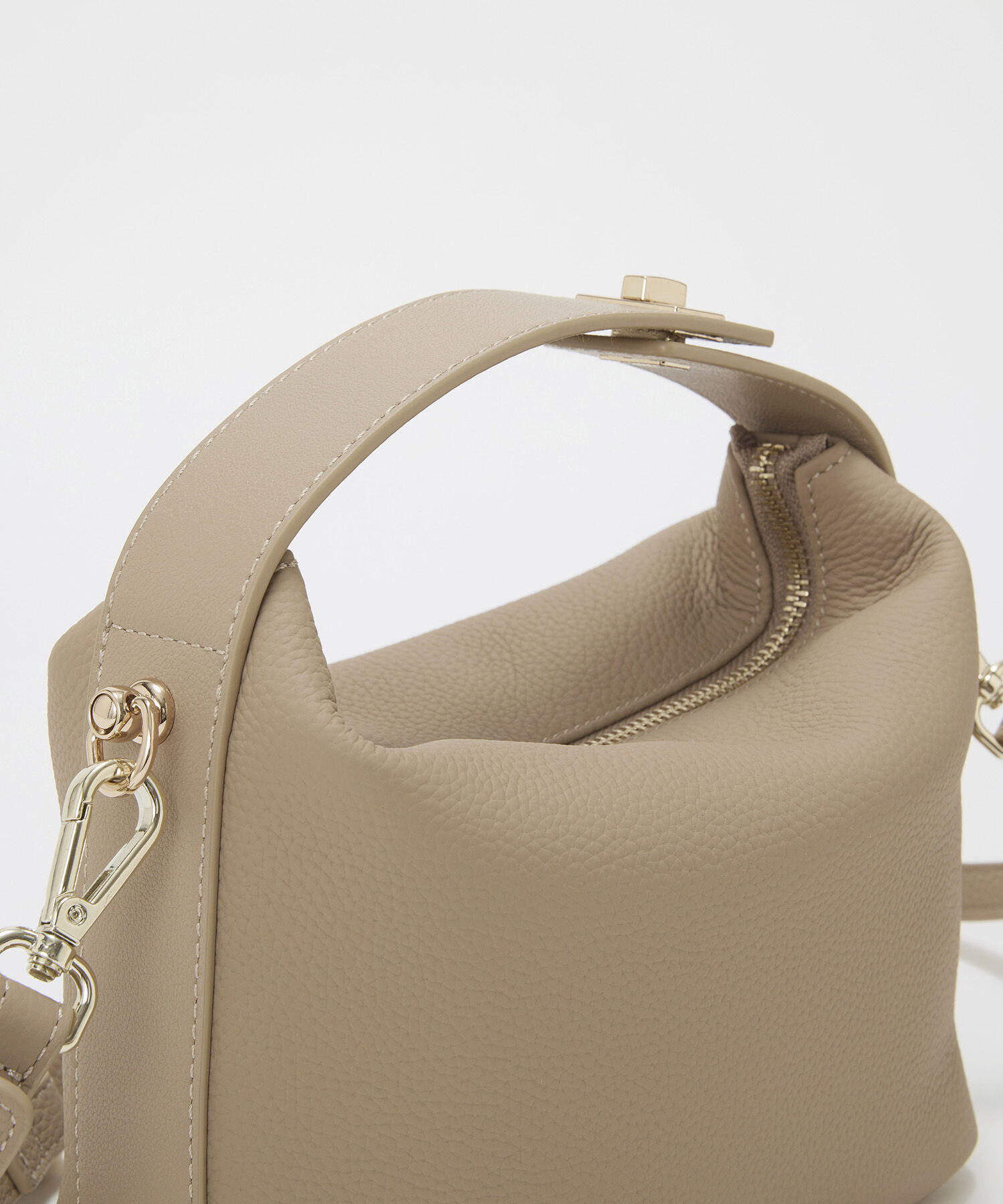 TOPKAPI TREASURE「【TREASURE TOPKAPI】シュリンクレザー ハンドルオープン ミニ ショルダーバッグ」|トートバッグ|