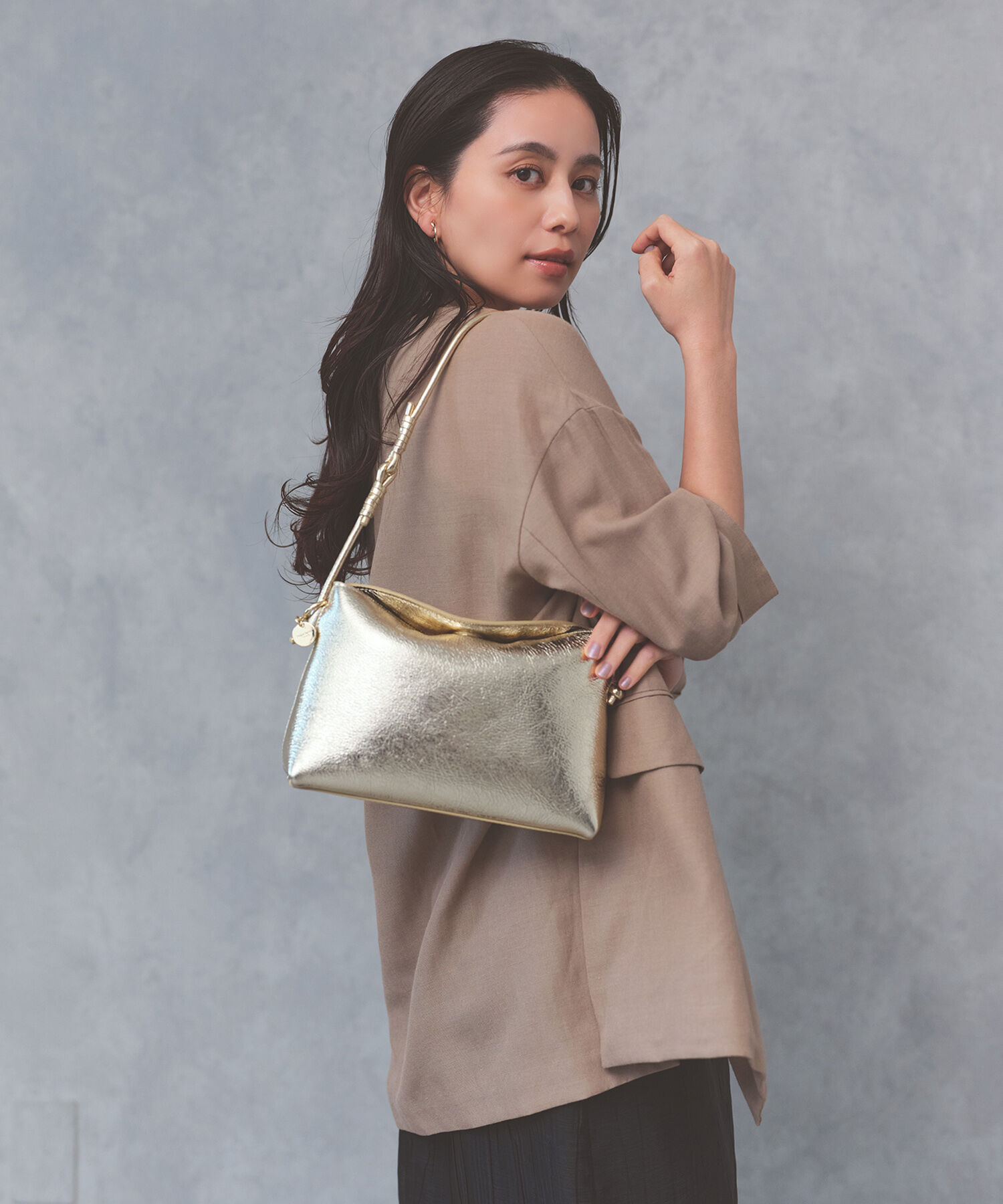 TOPKAPI TREASURE「【TREASURE TOPKAPI】ソフトレザー フラップ ワンハンドル ショルダーバッグ」|ショルダー・メッセンジャー|イエロー