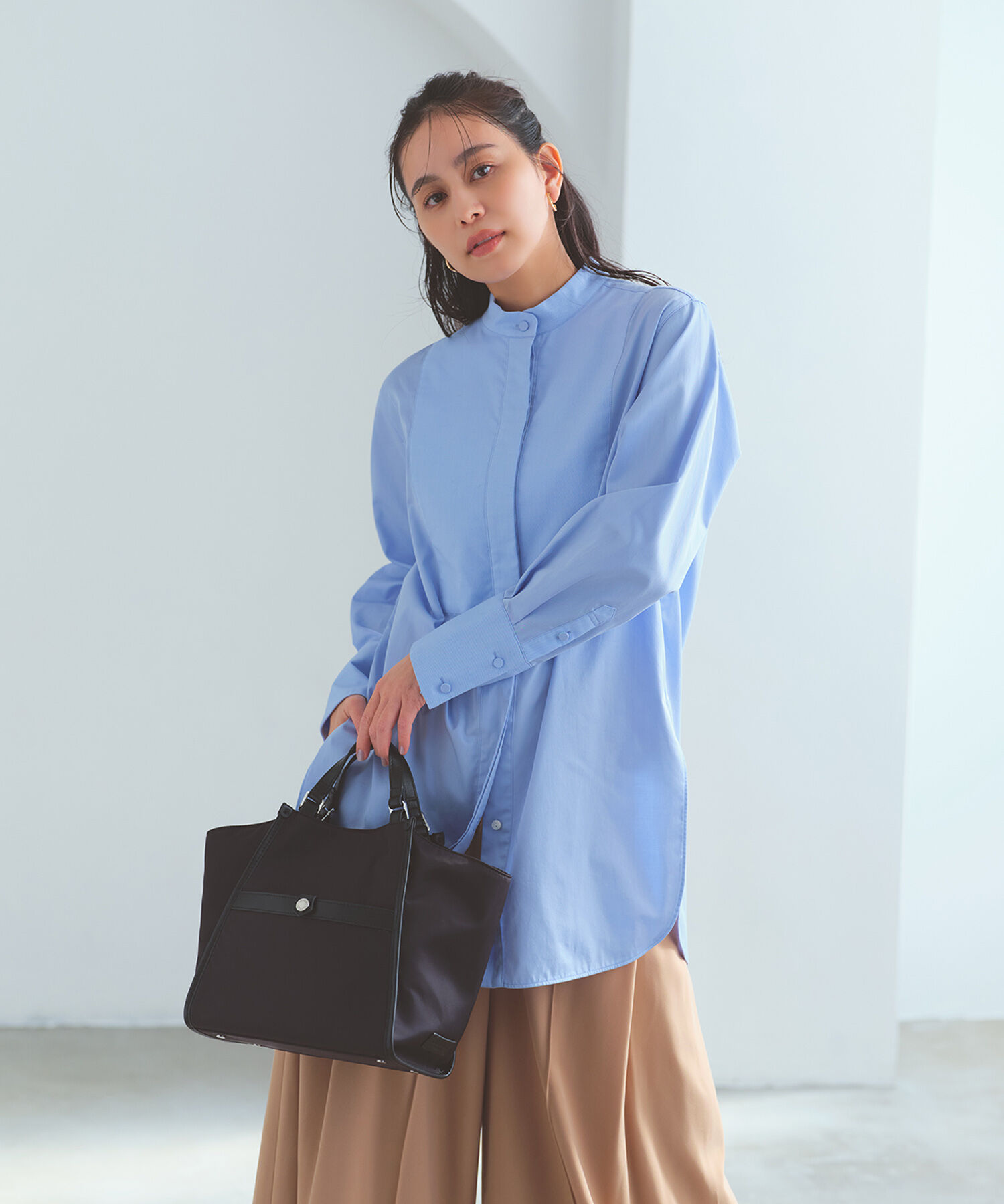 TOPKAPI TREASURE「【TREASURE TOPKAPI】ナイロン 2way レザーハンドル ミニ トートバッグ」|トートバッグ|