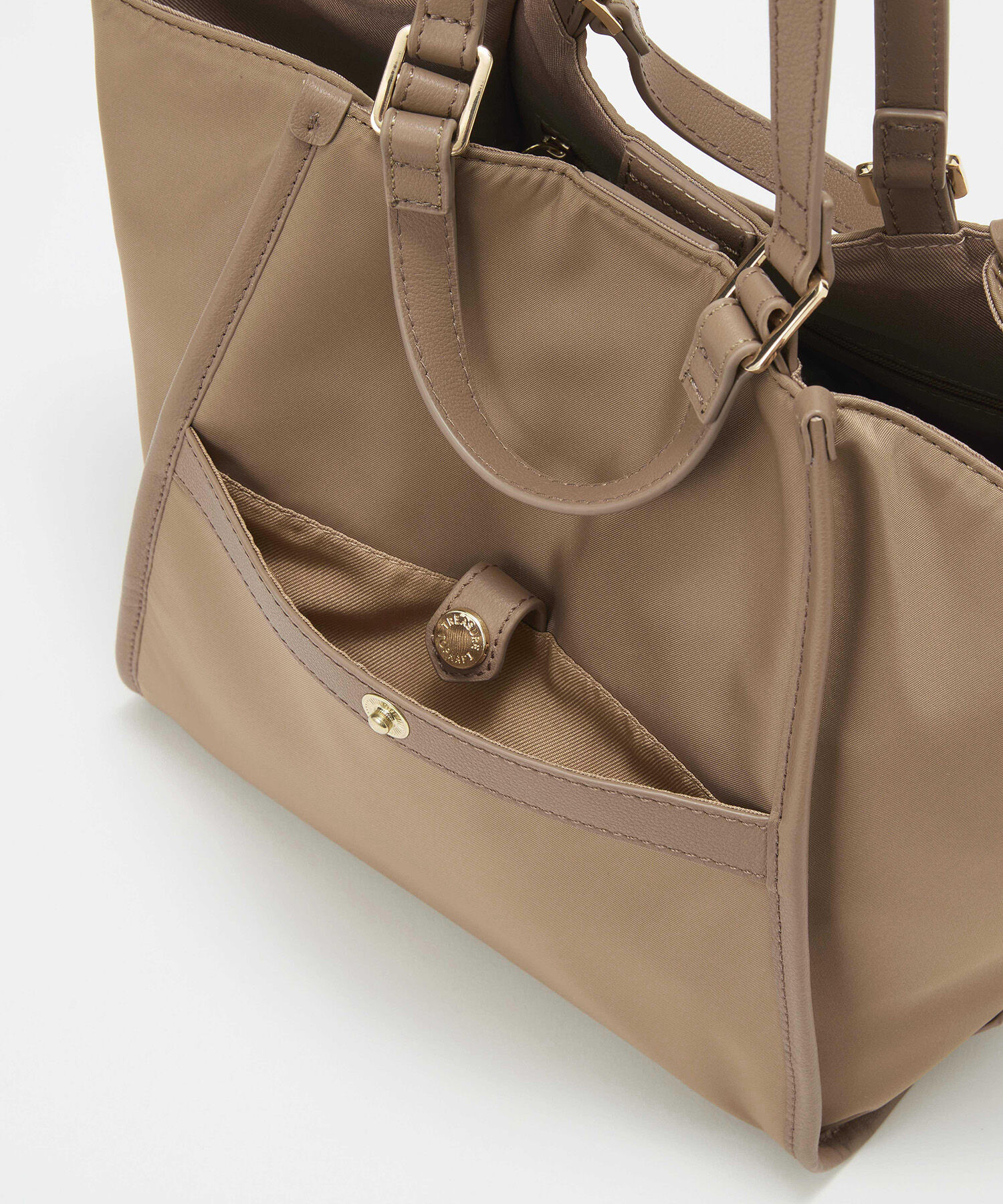 TOPKAPI TREASURE「【TREASURE TOPKAPI】ナイロン 2way レザーハンドル ミニ トートバッグ」|トートバッグ|