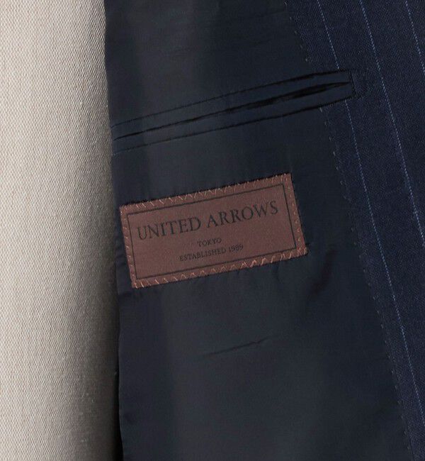 UNITED ARROWS「シャークスキン ストライプ シングル3B  スーツ S‐MODEL ヨコストレッチ・撥水・防しわ」|スーツ|