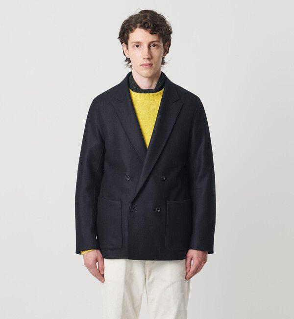 UNITED ARROWS「ARYES ジャージメルトン オーディナリー ダブル 4ボタンジャケット」|テーラードジャケット|