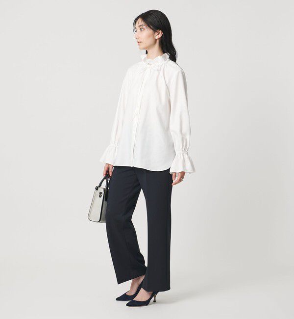 UNITED ARROWS「SPONGY タック ワイドパンツ」|スラックス|