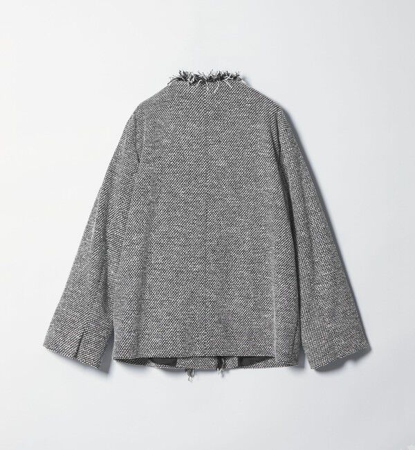 UNITED ARROWS「2トーン ツイードライク ノーカラー ジャケット」|ノーカラージャケット|