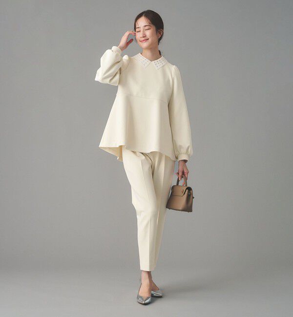 UNITED ARROWS「SPONGY タック テーパードパンツ」|スラックス|