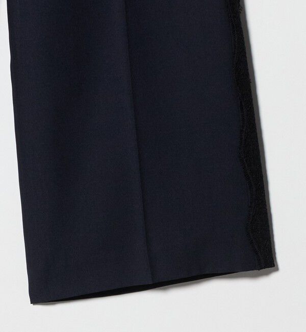 UNITED ARROWS「レース コンビ ストレートパンツ」|スラックス|