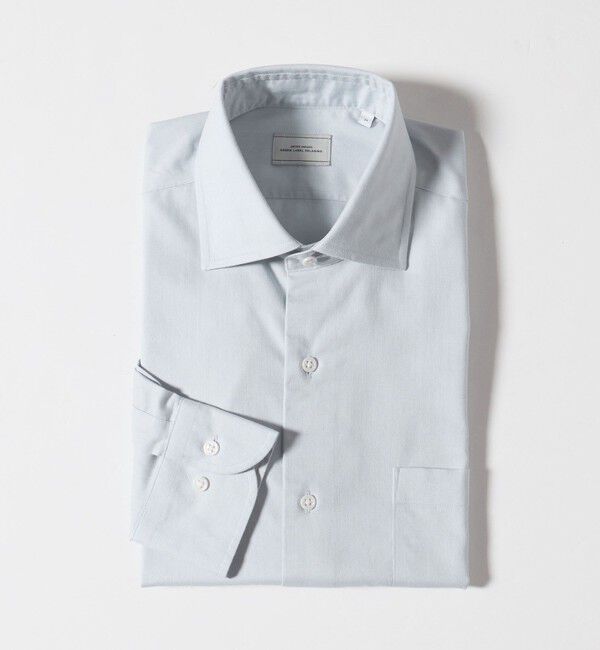 UNITED ARROWS green label relaxing「コットン ヘリンボーン ワイドカラー ドレスシャツ -形態安定-」|シャツ・ブラウス|