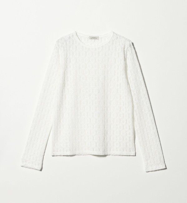 UNITED ARROWS green label relaxing「【WEB限定】＜at ease＞シャーリングレース プルオーバー カットソー」|Tシャツ・カットソー|