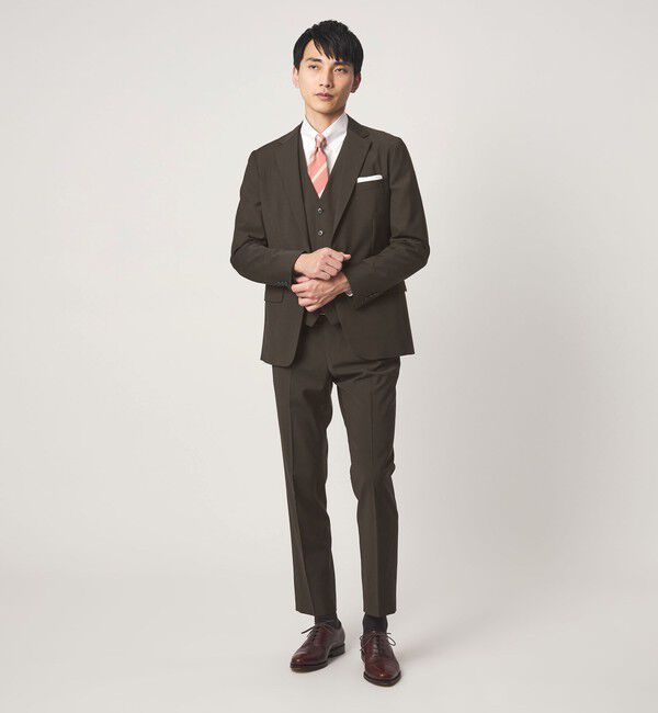 UNITED ARROWS green label relaxing「A+ TWPU トロピカル無地 2B スリム セットアップ ジャケット -ウォッシャブル・ストレッチ-」|スーツ|