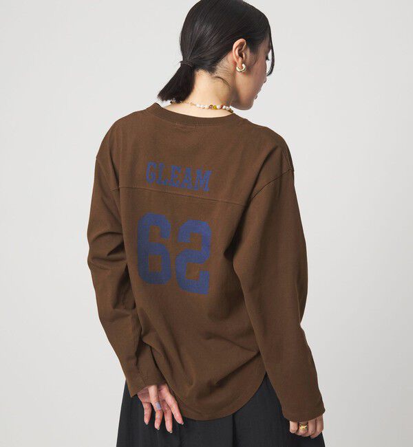 UNITED ARROWS green label relaxing「【WEB限定】＜at ease＞ナンバー プリント TEE」|Tシャツ・カットソー|DK.BROWN